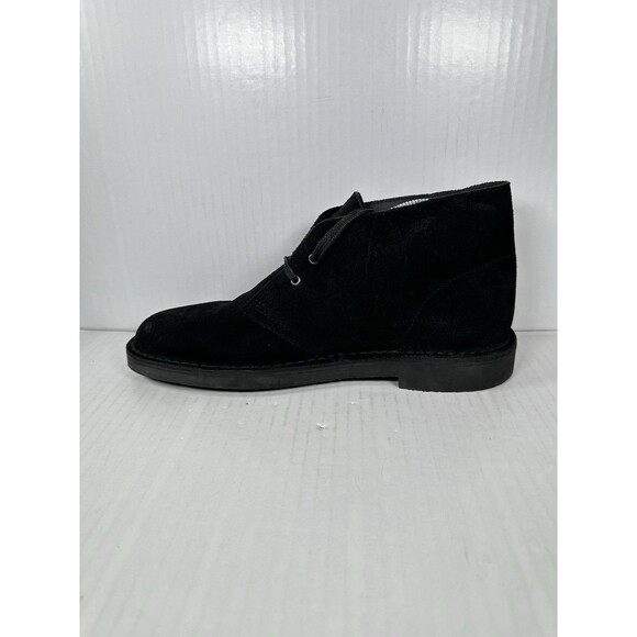 Size 9.5 Clarks Shepton Black Noir Suede Boots Shoes Mens Cushion 79926 NEW main image 4